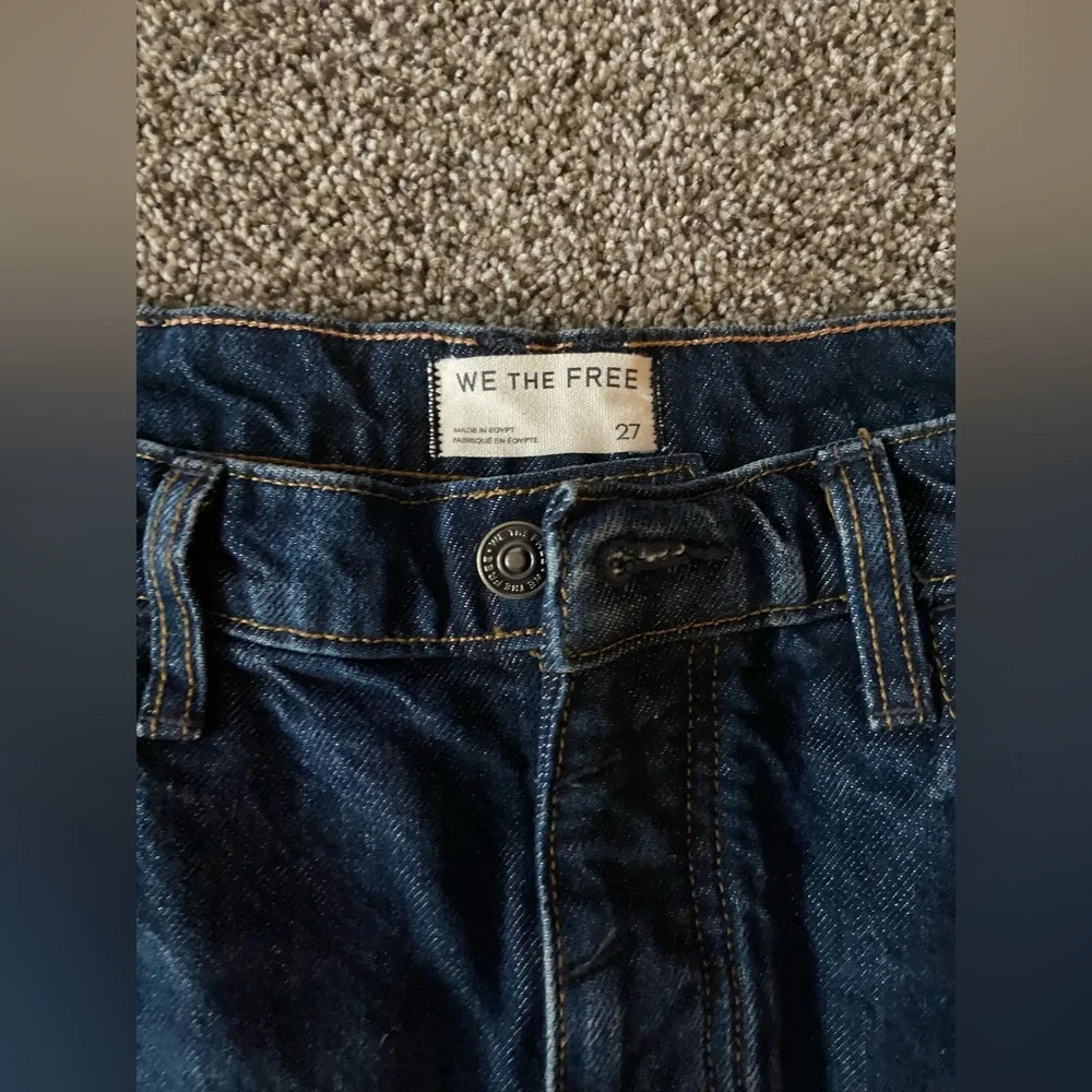 We The Free Good Luck Mid-Rise Barrel Jeans 
(Deep End)
*Brand New Never Worn* - Picture 3 of 7
